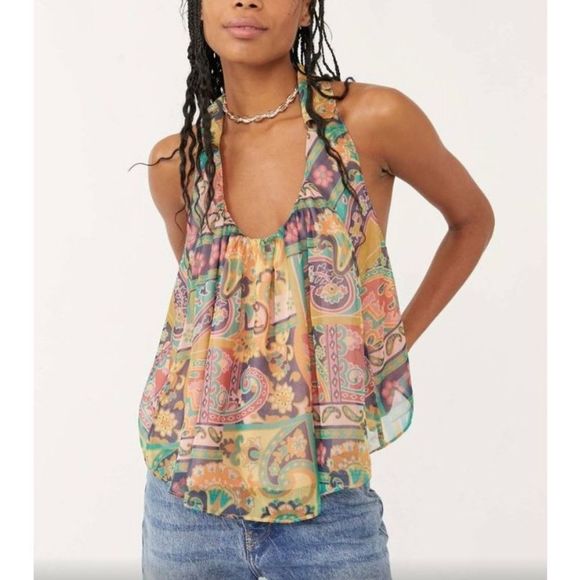 Free People Tops - Free People Womens Strawberry Cotton Swin Retro Combo Size XL NWT